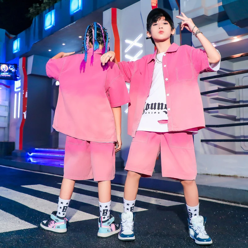 Nowy dziecięcy fajny kostium taneczny hip-hopowy Dziewczęta Chłopcy Odzież do tańca jazzowego Strój do tańca ulicznego Kpop Strój SL8693