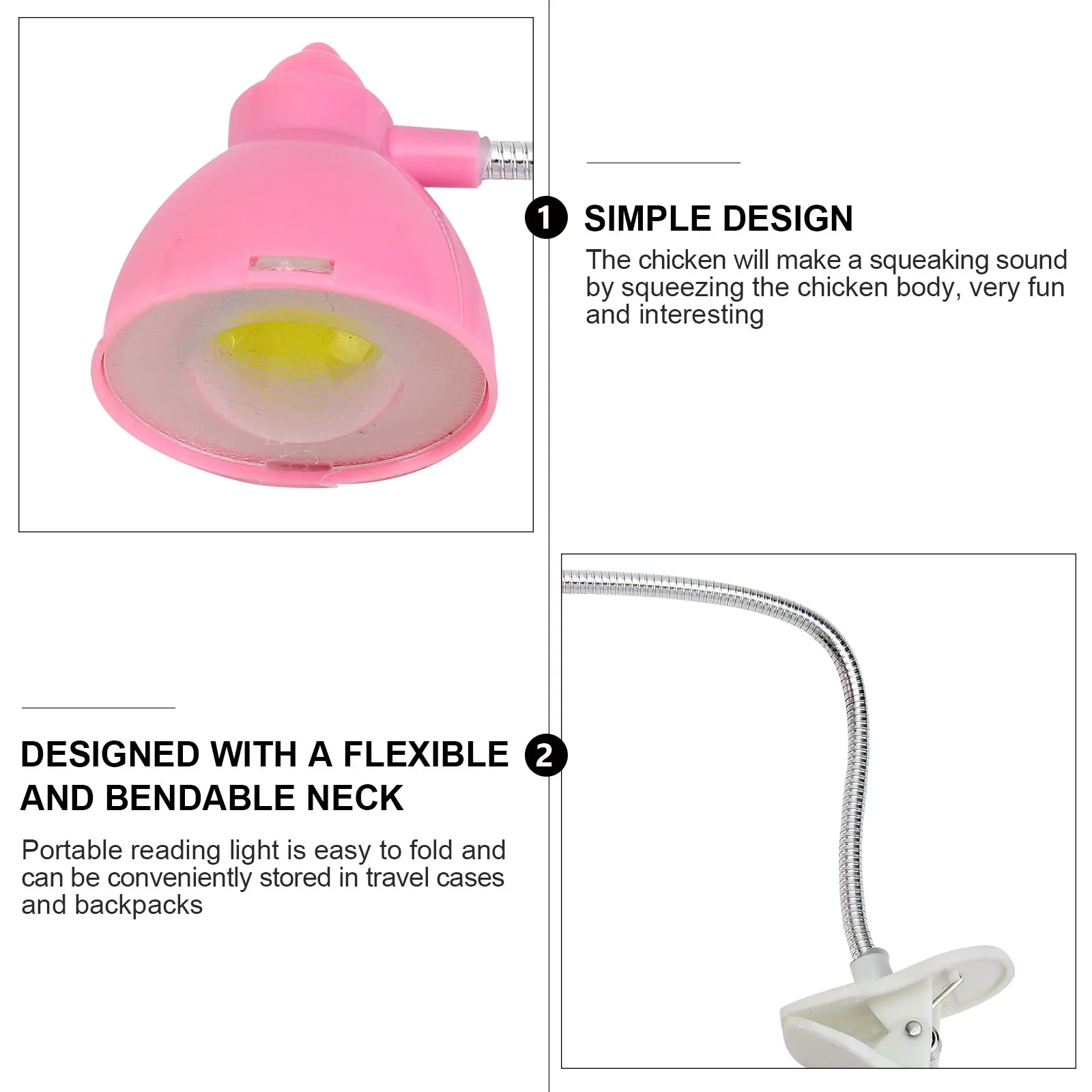 Clamp Book Light Desktop Lamps Reading Eye Protection Clip Table Student Warm Led Plastic Portable Foldable Study Travel