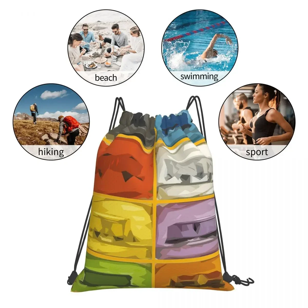 Ticket To Ride The Trains Backpacks Casual Drawstring Bags Drawstring Bundle Pocket Storage Bag Book Bags For Man Woman School