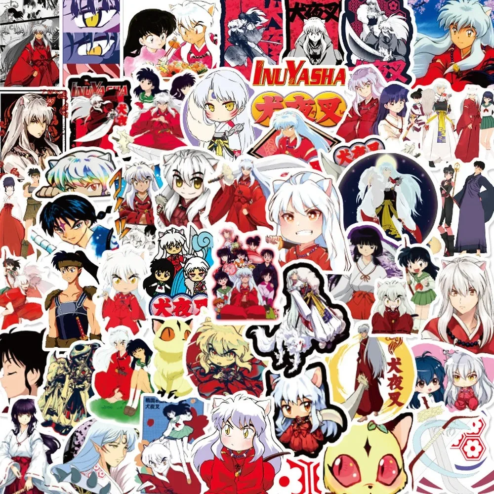 10/50Pcs Japanese Cartoon Anime Inuyasha Stickers Waterproof Suitcase DIY Laptop Guitar Skateboard Toy Lovely Sticker Graffiti