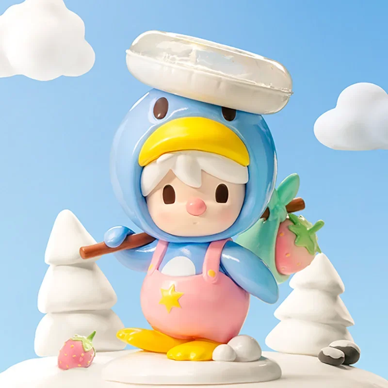 POP MART Mainan Kotak Buta Seri Petualangan Dunia Buah Kacang Manis Boneka Kotak Misteri Kejutan Figur Aksi Anime Kawaii Hadiah Anak Perempuan