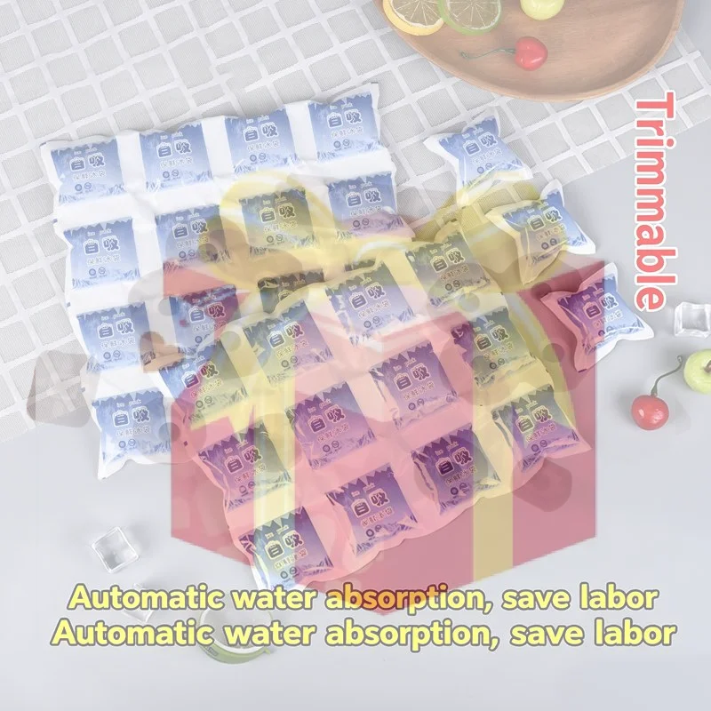 【HG】Reusable Gel Ice Bag Automatic Water Absorption Insulated Ice Pack Pain Cold Compress Cooling Bag Food Keep Fresh Ice Pack