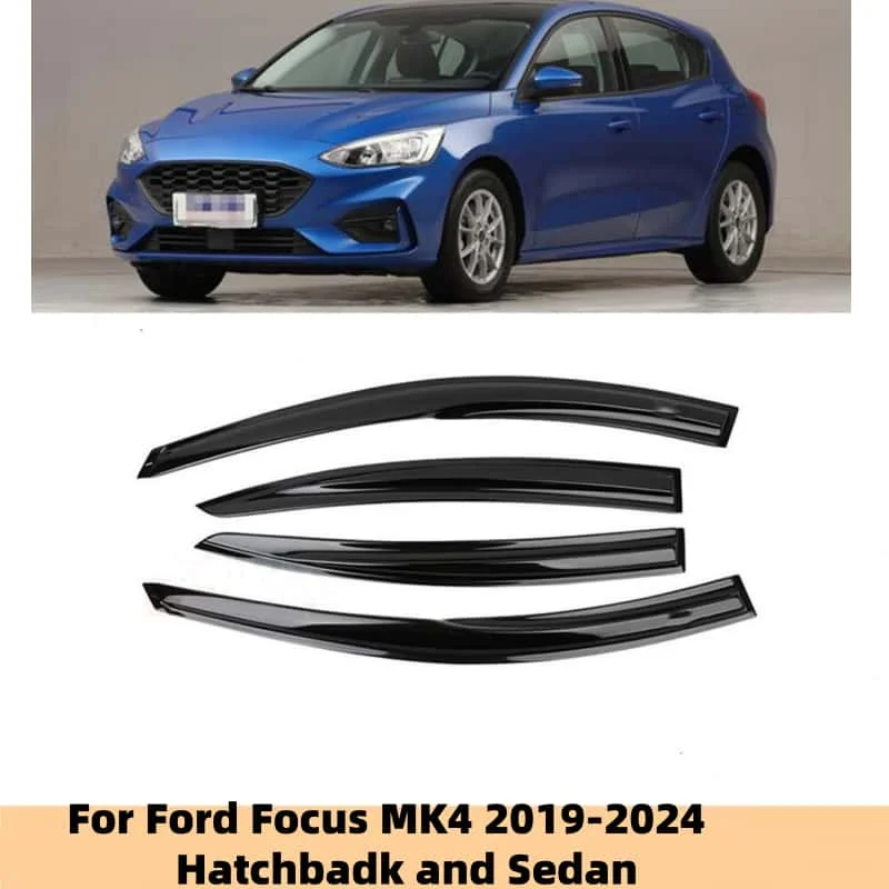 

Для Ford Focus MK4 2019 2020-2024 автомобильные аксессуары, оконный козырек, дефлектор, защита от солнца и дождя, защитная крышка, наклейка