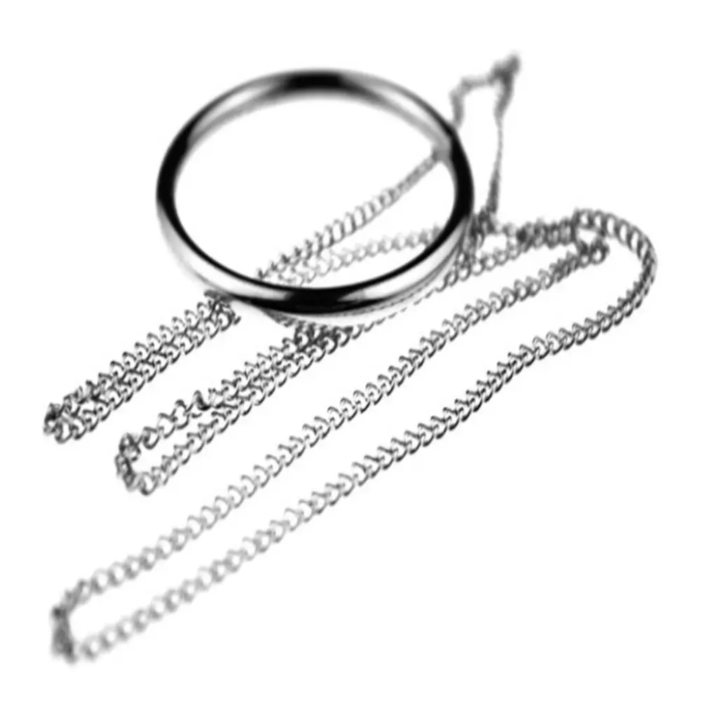 Close Up Illusion Prop Ring of Tomorrow Knot Metal Steel Magic Ring And Chain Easy Gold/Silver Metal Knot Ring On Chain