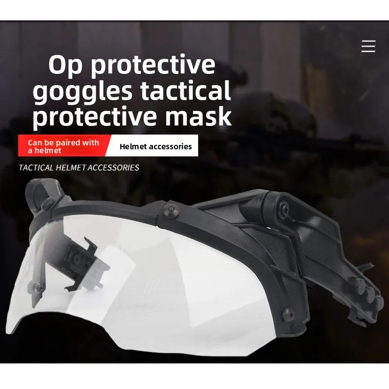 Óculos de guia tático rápido op óculos wearable miopia mich ajustável pc anti-nevoeiro lentes anti-motim