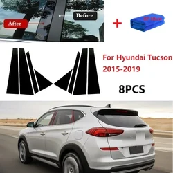 For Hyundai Tucson 2015 2016 2017 2018 2019 Exterior Accessories Auto Window Trim Cover BC Column Sticker Polished Pillar Posts