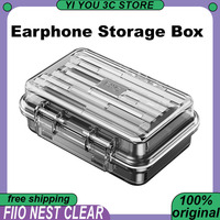 FiiO NEST Clear Earphone Storage Box Portable Mini Box Earphone Data Cable Waterproof Dustproof Headphones Protection Box