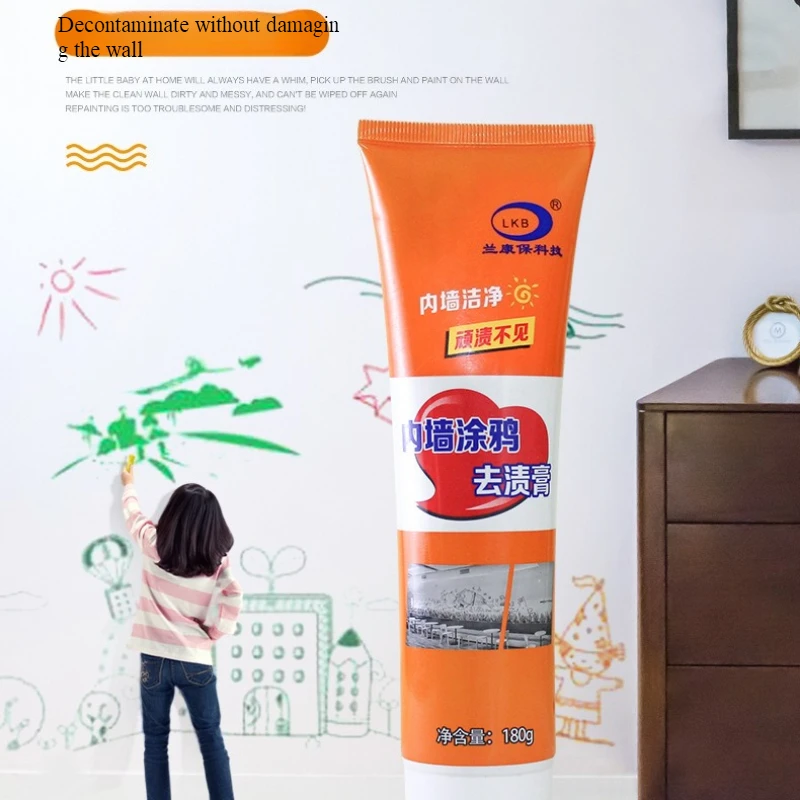 Magic Wall Stain Remover Paste-Child-Safe Scuff Mark Eraser for White Walls No-Scrub Drywall Cleaner for Graffiti & Fingerprints