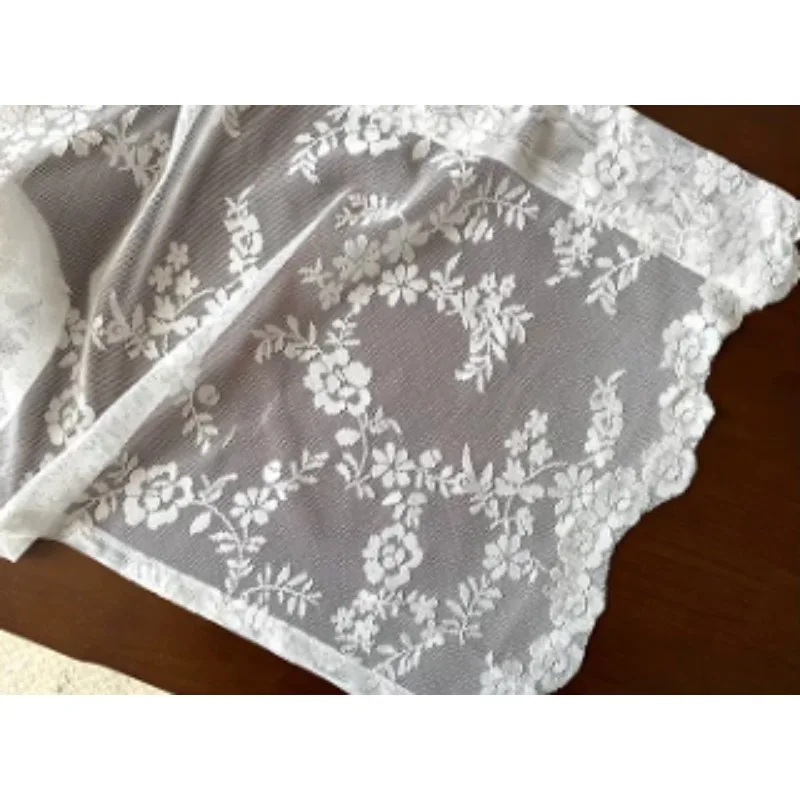 French Retro Lace Small Curtain Cabinet Curtain Half Curtain Coffee Curtain