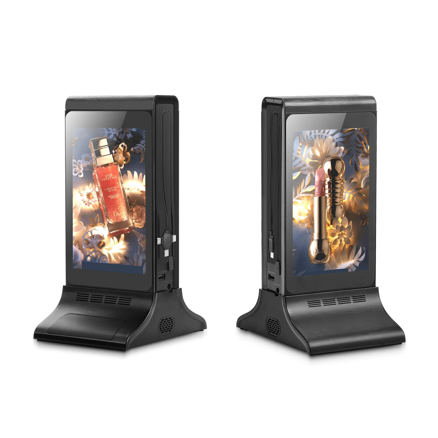 FYD-835E Double Side 7-inch Screen Video Media Ad Player for Tabletop Promotions in Retail Spaces