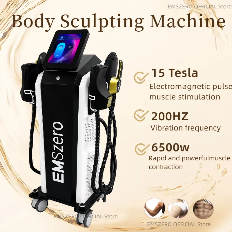 

Body Sculpt Machine RF Sculpting Weight Loss Burning Fat Slimming Muscle Stimulation Equipment 6500W HI-EMT EMSzero