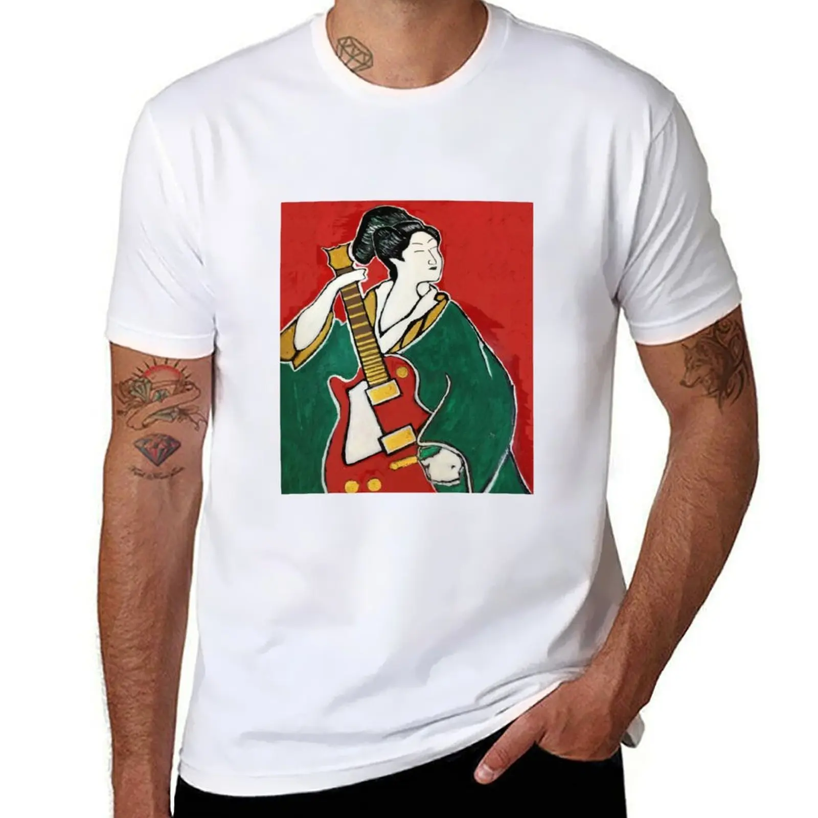 

Heavy Metal Geisha T-Shirt man t shirts high quality luxury brand cotton t shirt man T-Shirt