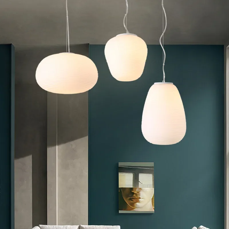 

2025 Milk Glass Pendant Light Simple Foscarini Lighting Designer Small Pendant Lights For Bedroom Decor Dining Room Light Fixtur