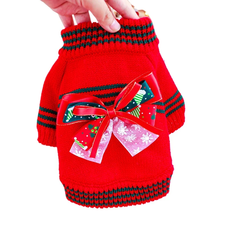 

Christmas Red Green Dog Sweaters Xmas Dog Holiday Sweaters New Year Christmas Sweater Pet Clothes for Small Dog and Cat