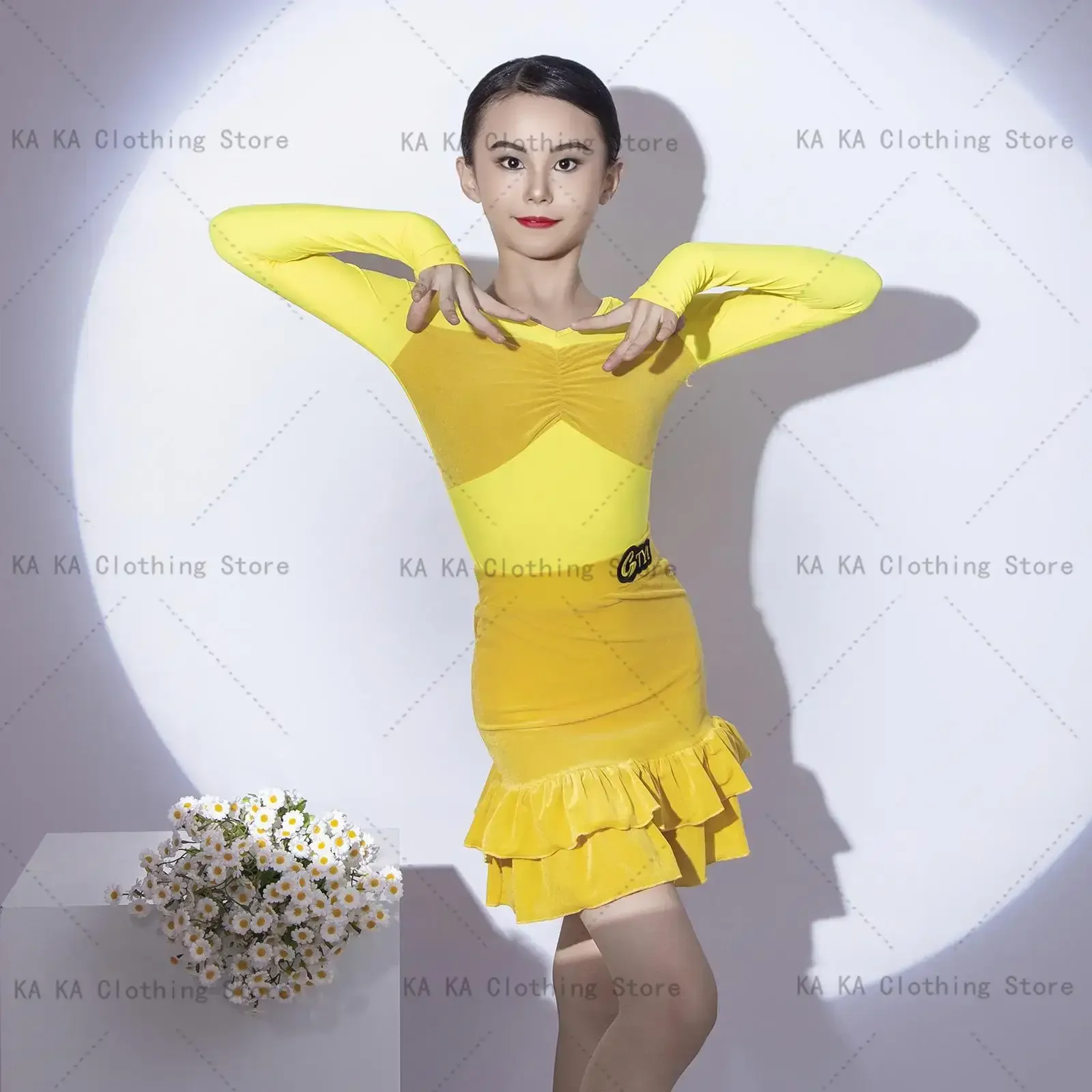 Robe de brevLatine pour Fille, Tenue de Concours Standard pour Salle de Bal, Salsa, Tango, Régions ba, Cha Cha, Samba