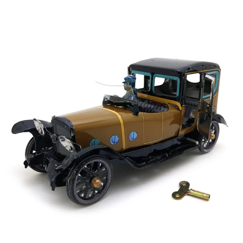 

Kids Pleasant Tinplate Wind-up Toy Spanish Car Childhood Recalling Gifts N84E
