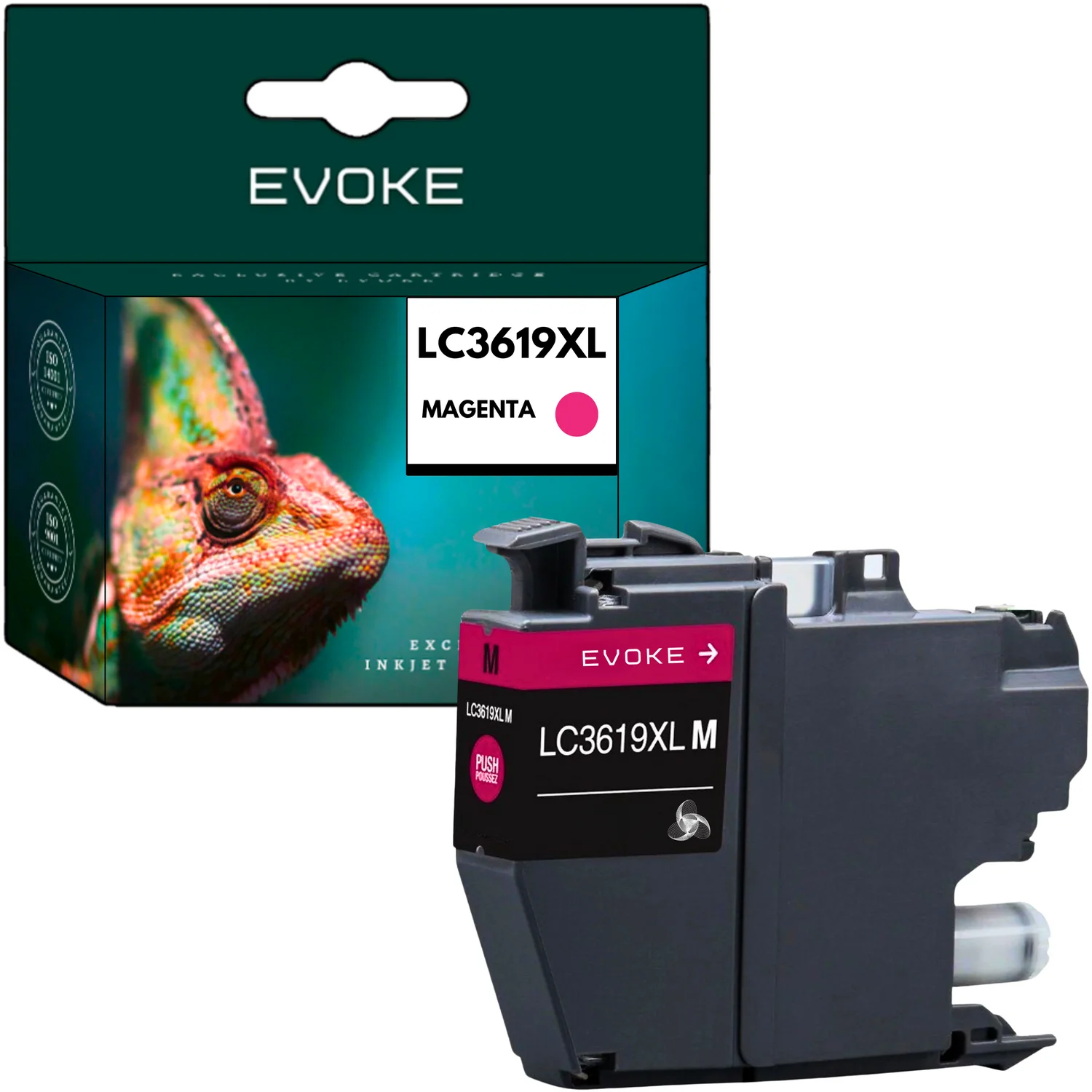 Evoke Compatibele Inkt voor Brother Lc-3619Xl Lc3619Xl Lc3619Xlm Magenta 18 ml 1600 Pagina's Mfc-J2330Dw J2730Dw J3530Dw J3930Dw