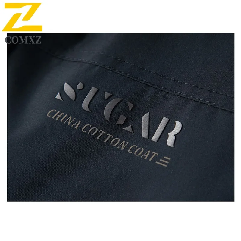 COMXZ Men Quilted Jacket Fur Collar High-End Business Handsome Windproof Travel Padded Jacket Work Cold Proof Winter Jacket