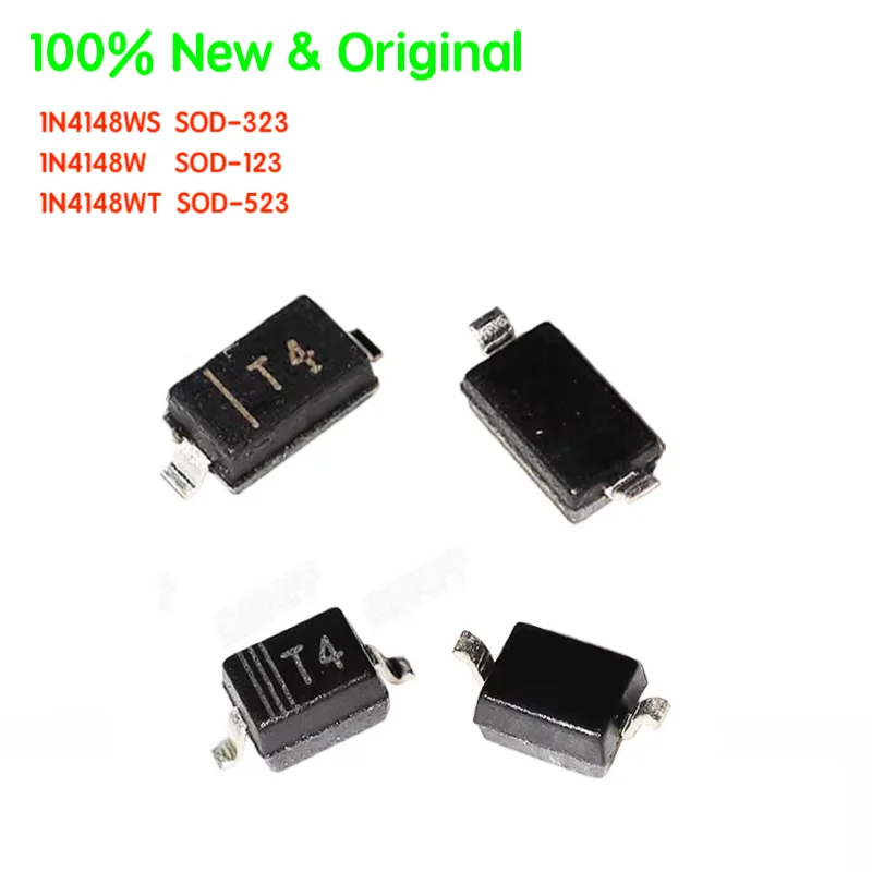 100PCS/LOT  1N4148WS 1N4148W 1N4148WT T4 SOD-323 SOD-123 SOD-523 150mA SMD Switching Diode100% New & Original