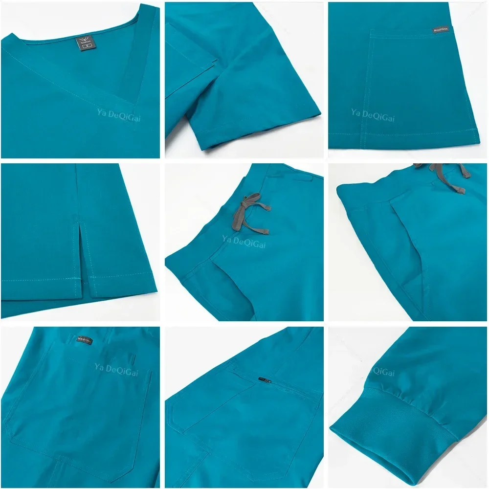 Leuchtend gelbe Uniform Unisex Taschen Peelings Top Hosen Krankens ch wester Uniformen Krankenhaus arzt Zahn chirurgie Arbeits kleidung medizinische Peelings Sets