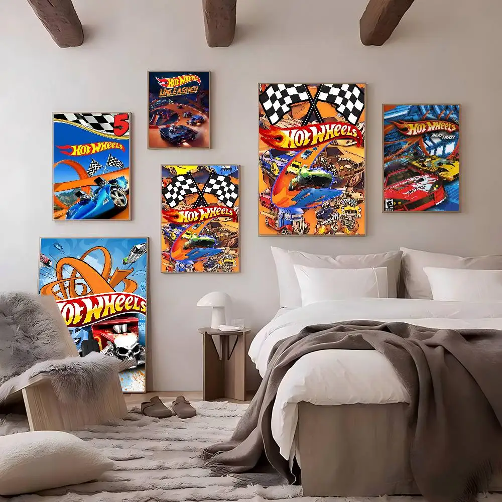 Hot W-Wheels DIY Sticky Poster Fancy Wall Sticker For Living Room Bar Decoration Wall Decor