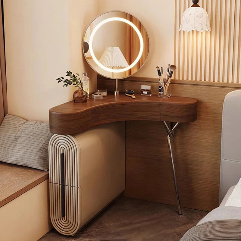 

Vintage Unique Vanity Table Aesthetic Elegant Beauty Premium Vanity Table Classic Corner Meuble De Chambre Bedroom Furniture