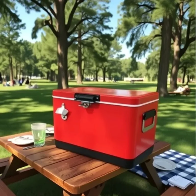 Large Capacity 30 Liter Portable Insulated Cooler Box with Handle Heavy Duty Leak Proof for Car Fishing Camping Outdoor Trip