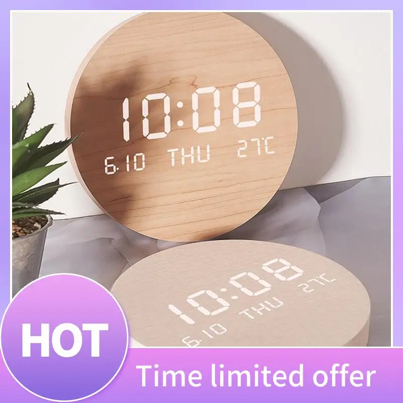 

B69C LED Wall Clock Portable Clock Living Room Home Bedroom Mute Clock Scandinavian Style Fashion Wall Clock Easy To Use C