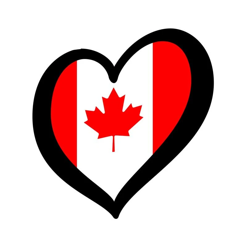 Funny Hearts Truth Canada Car Stickers Decal Window Car Truck Decoration Waterproof Car Accessories