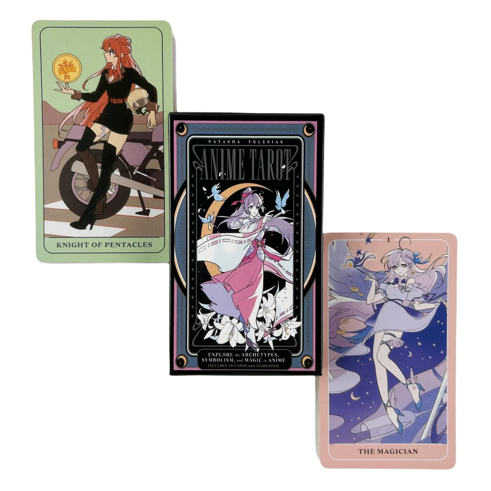 The Anime Tarot Cards A 78 Deck Cartoon Cute For Beginners Deck Oracle English Visions Divination Edition Borad Playing Games