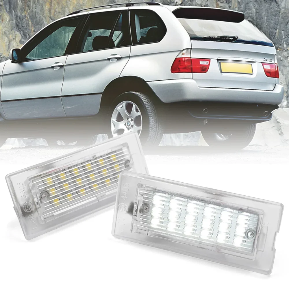 Canbus LED License Number Plate Light BMW E53 X5 1999, 2000 2001 2002 2003 E83 X3, 2003, 2004, 2005, 2006, 2007-2010 2Pcs