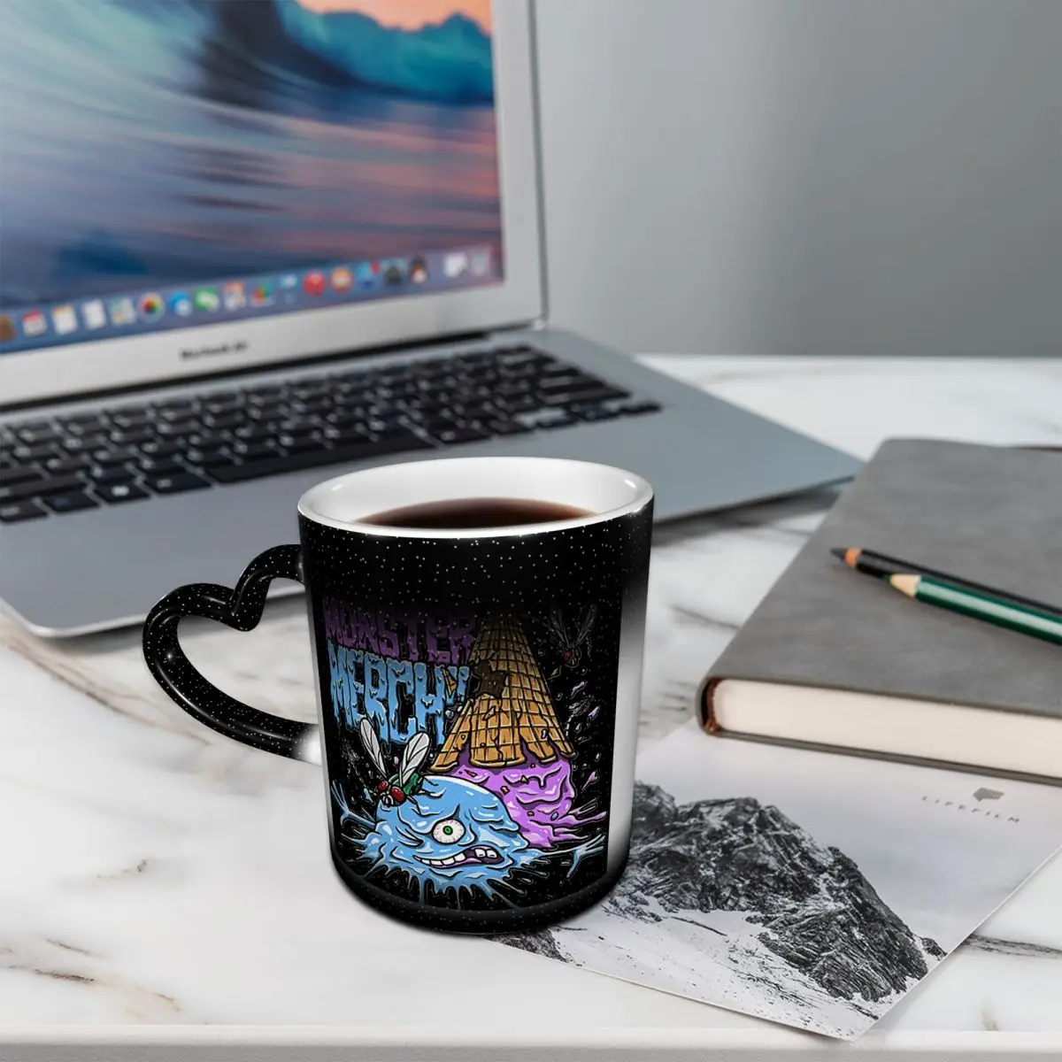 Neon Cartoon Monster Mug Funny Ceramic Coffee Cups Tea Mugs Milk Cup Drinkware Gift for Friends