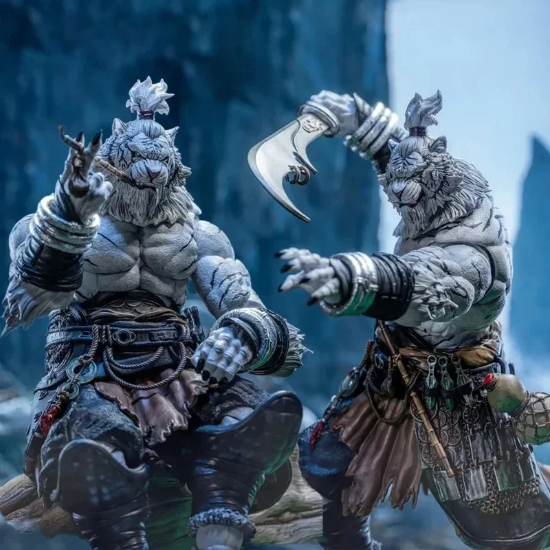 

FuRay Planet 1/12 MU-FP003W Wilderness Hunter Seclusion Hermit White Tiger Pipe Full Set 20cm Animal Action Figure Toys In Stock