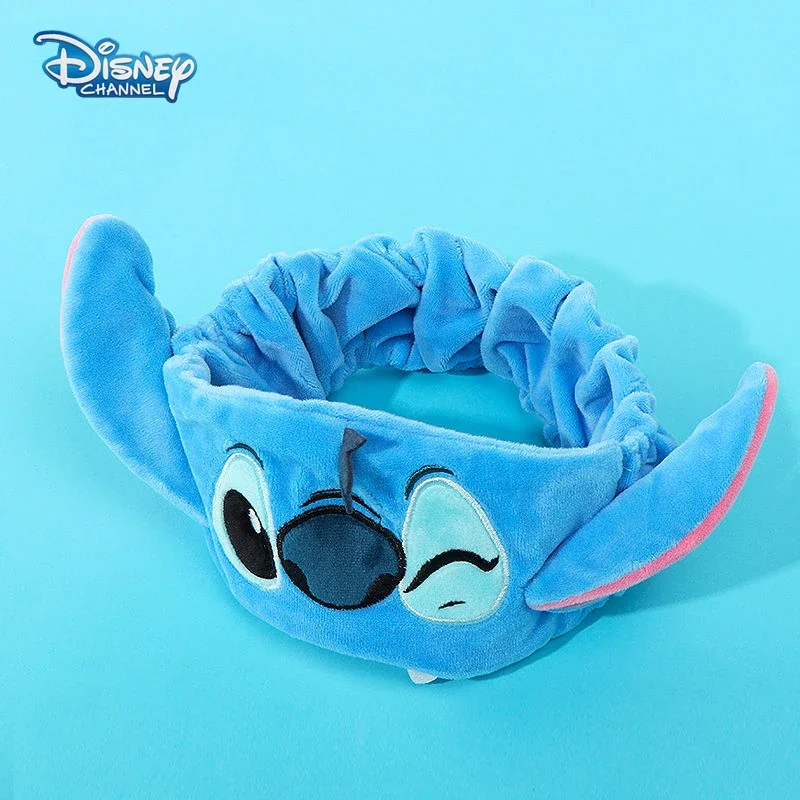 Disney Stitch Hair Bands Cartoon Figure Stitch Soft Plush Headband Kawaii Elastic Headwear Women Gilr Party DIY Decorations Gift