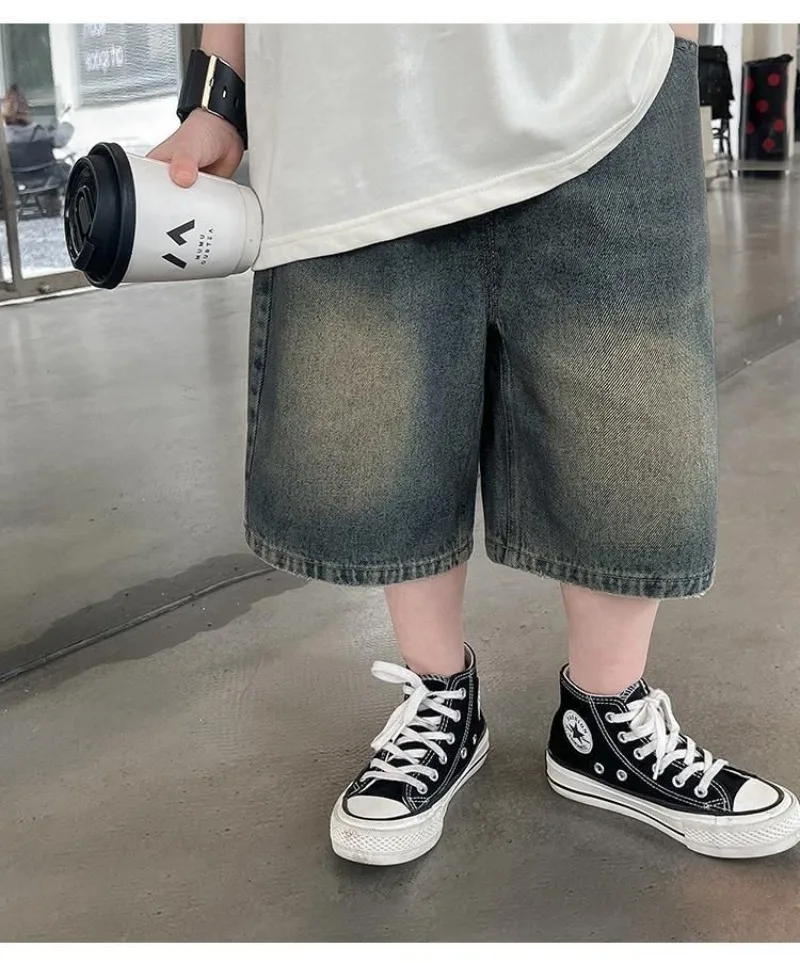 1-10 Jahre Jungen-Jeansshorts RAISE, lockere Sommer-Kindershorts mit elastischem Bund, lässige Shorts für Kleinkinder und Babys, Jungen-Jeansshorts – Detail 8