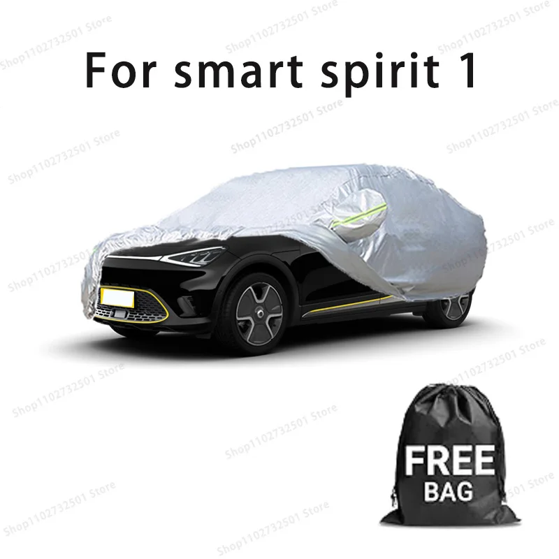 For smart spirit 1 Car Cover Full Covers with Reflective Strip Dustproof UV Scratch-Resistant Sunscreen Protective cover