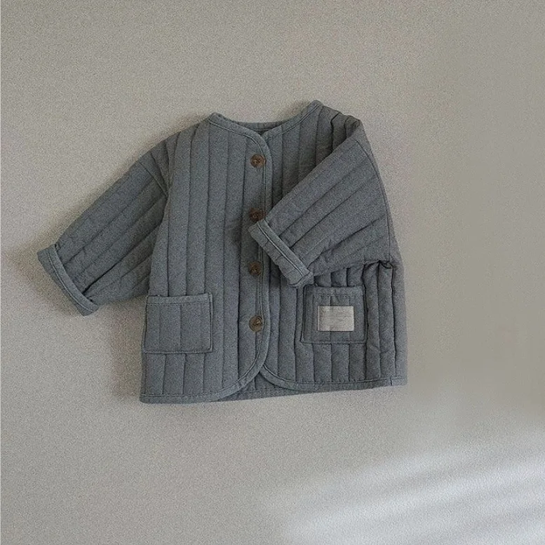 2026 Winter New Baby Long Sleeve Warm Coat Solid Infant Girls Plus Velvet Thick Cardigan Coat Toddler Boys Cotton Padded Jacket