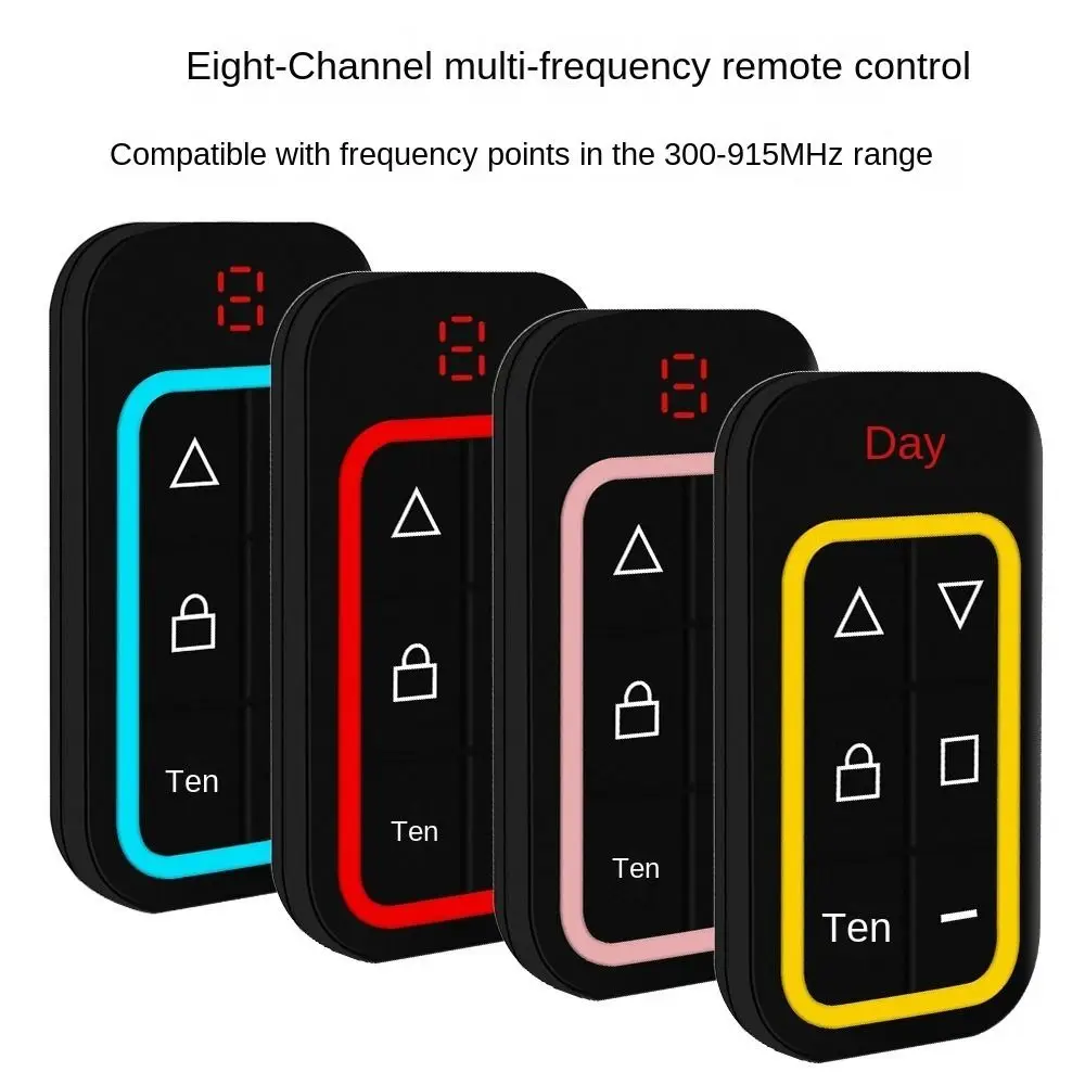 Rechargeable Garage Control Door Remote Wireles 300-915mhz Gate Control Code Grabber Waterproof Copy Remote Control