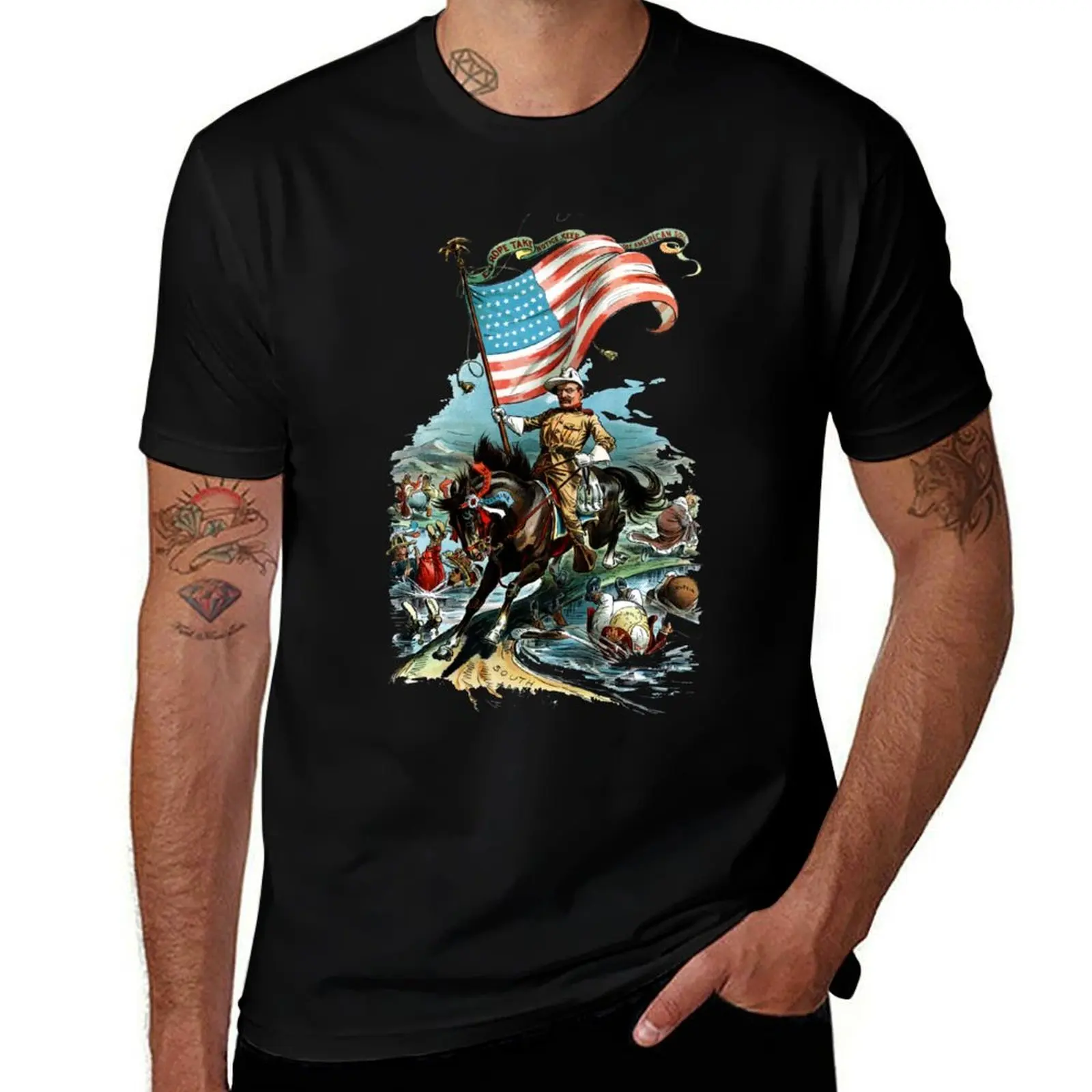 1902 Rough Rider Teddy Roosevelt T-Shirt Casual Streetwear Short Sleeve Tee T-Shirt