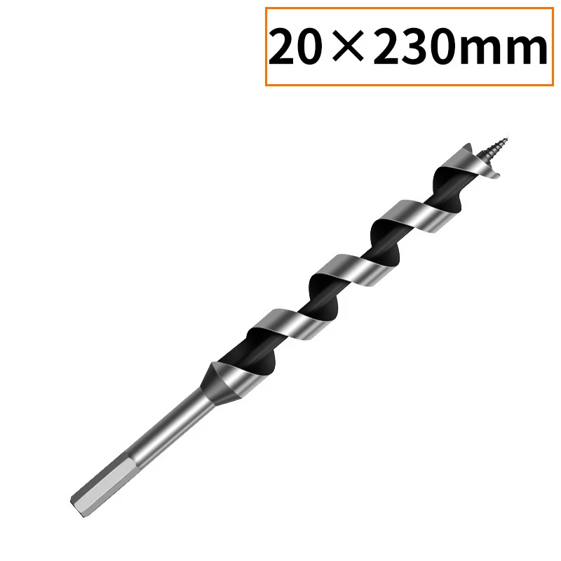 230/460mm extra lange houtboor met zeskantige schacht van hoogwaardig koolstofstaal voor het boren van diepe houtgaten