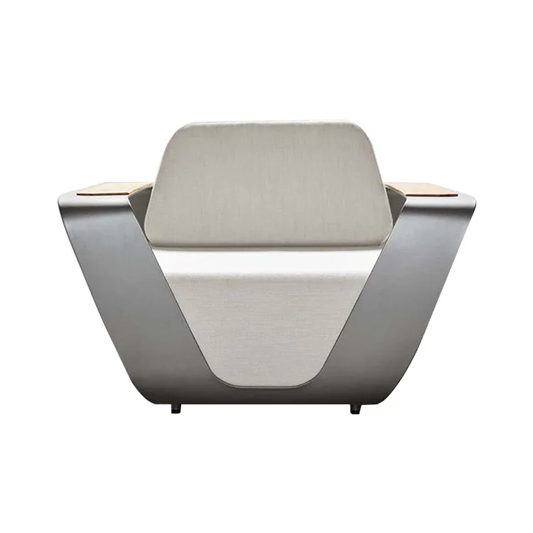 Lässig, Edelstahl, Sofa, nordisch, Outdoor, Doppel, Outdoor, Villa