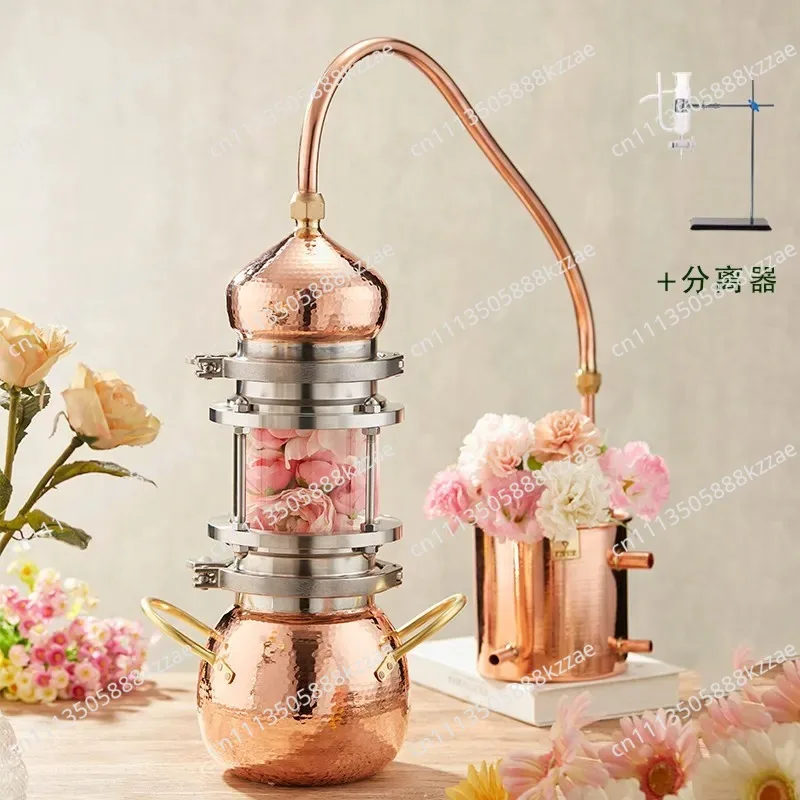 Hydrosol machine Copper distiller Gin brandy wine filter Pure copper Small distiller Glass extractor