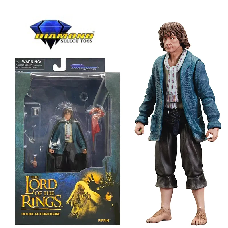 Diamond Select Toys DST Pippin The Lord of The Rings 1/12 7 Inche Original Action Figure Model Toy Birthday Gift Collection