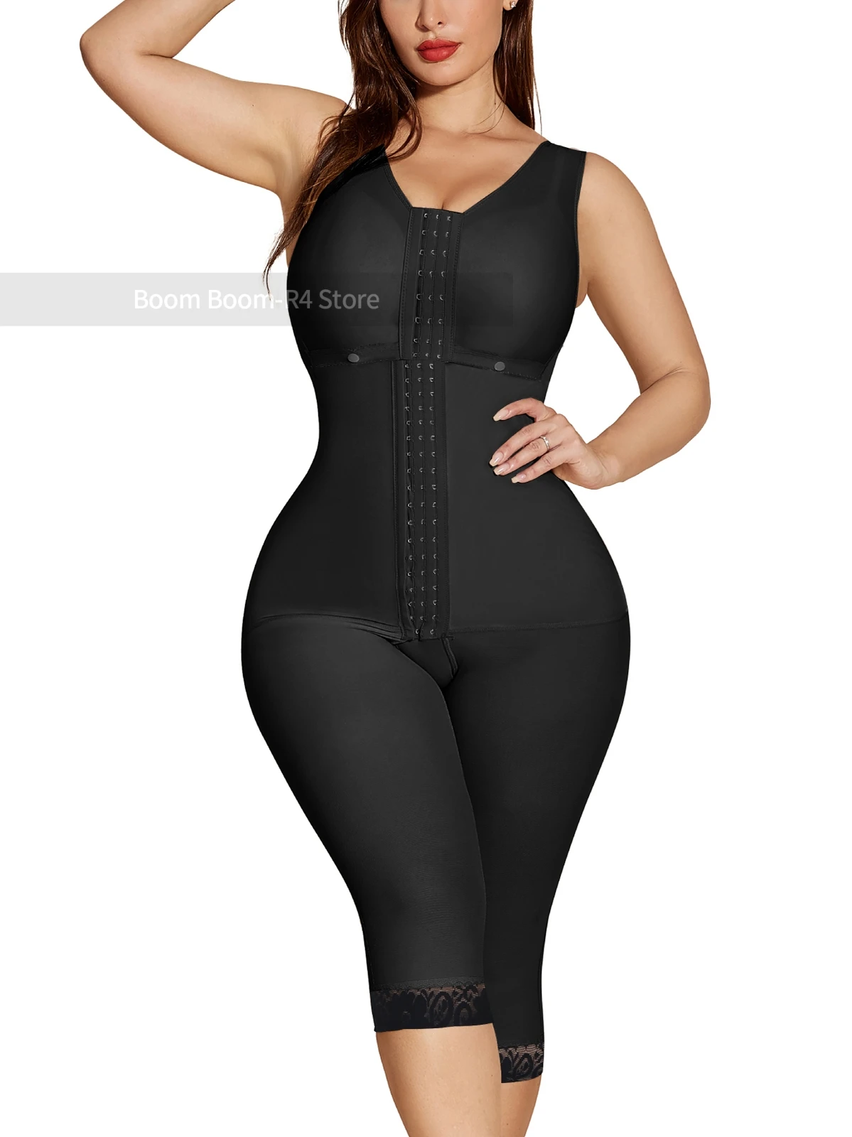 

Fajas Reductoras Y Modeladoras Mujer Women Compression Garment With Thin Straps Hook Closure Slimming Corset Waist Trainer