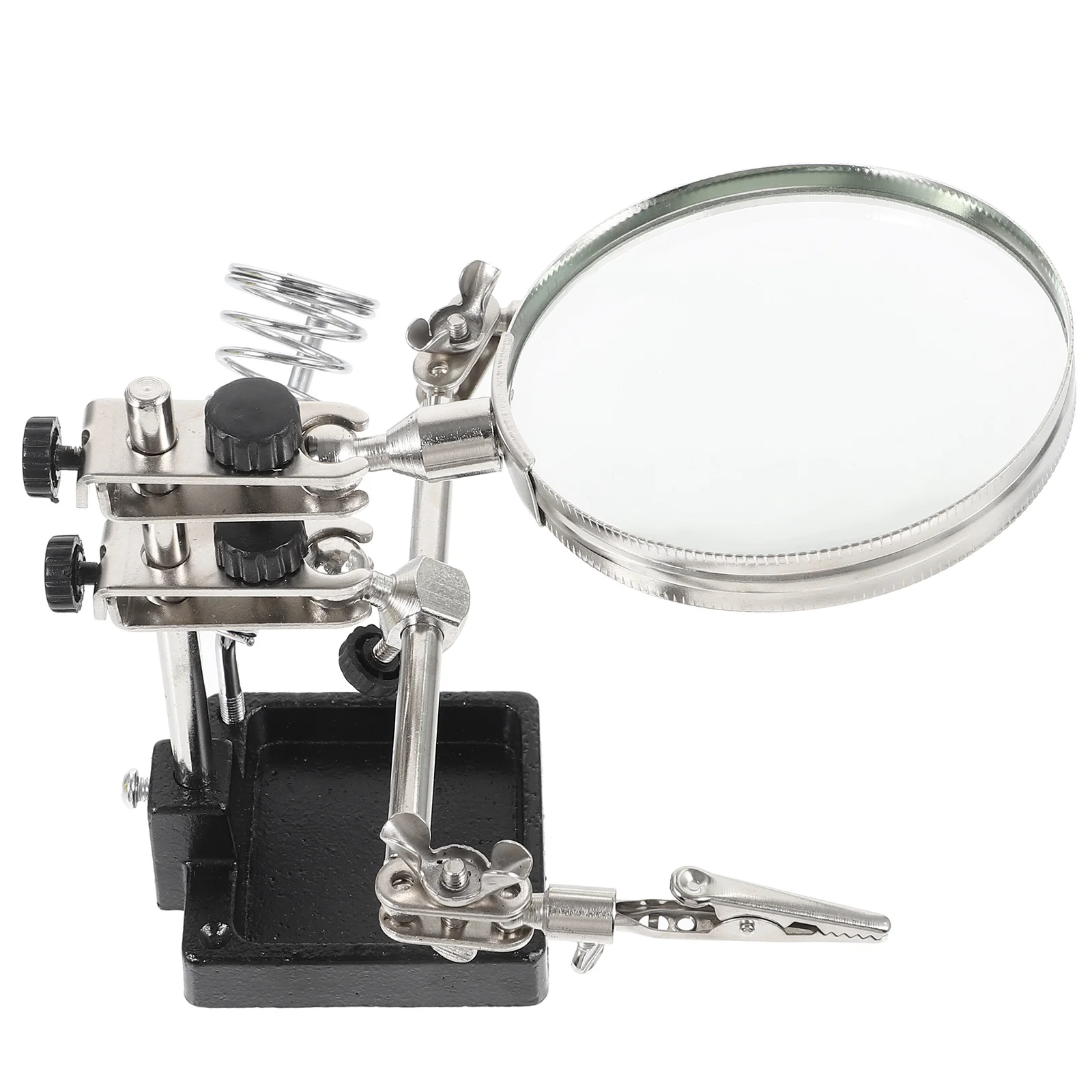 

Sturdy Soldering Station Kit Magnifier Spring Clamp Design Portable Stable Support for Soldering DIY Crafts Solder Station