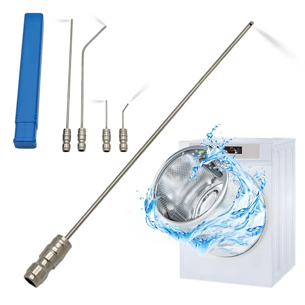 High Pressure Washer Nozzle Kit Quick Connect System with Multi Spray Modes AC Cleaning Stainless Steel Extension Wand