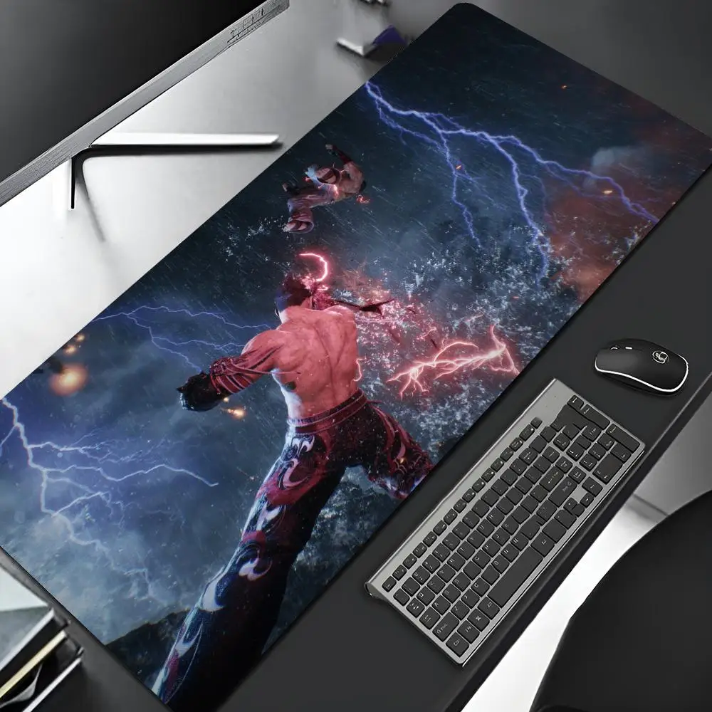 Tekken 8 Mouse Pad Gaming Locking Edge Big Computer Gamer Large Rubber Keyboard Art Mousepad Laptop Desk Mat