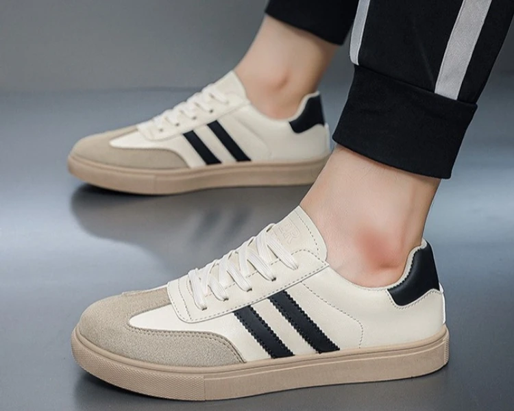 Neue Retro Herren Freizeitschuhe Rutschfeste Weiße Schuhe Boardschuhe Deutsche Armee Trainingsschuhe – Detail 11