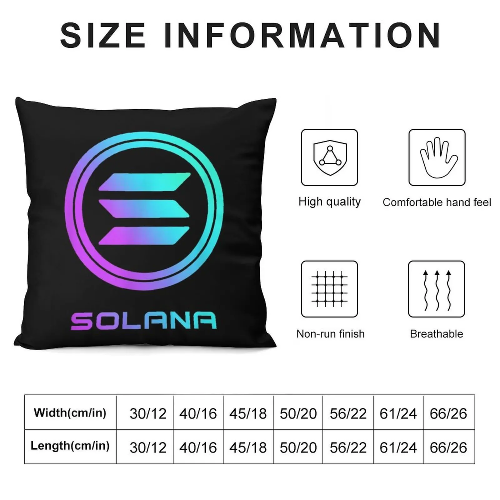 Solana cryptocurrency - Solana SOL Throw Pillow Decorative Cushions For Living Room Pillow Covers Decorative pillow