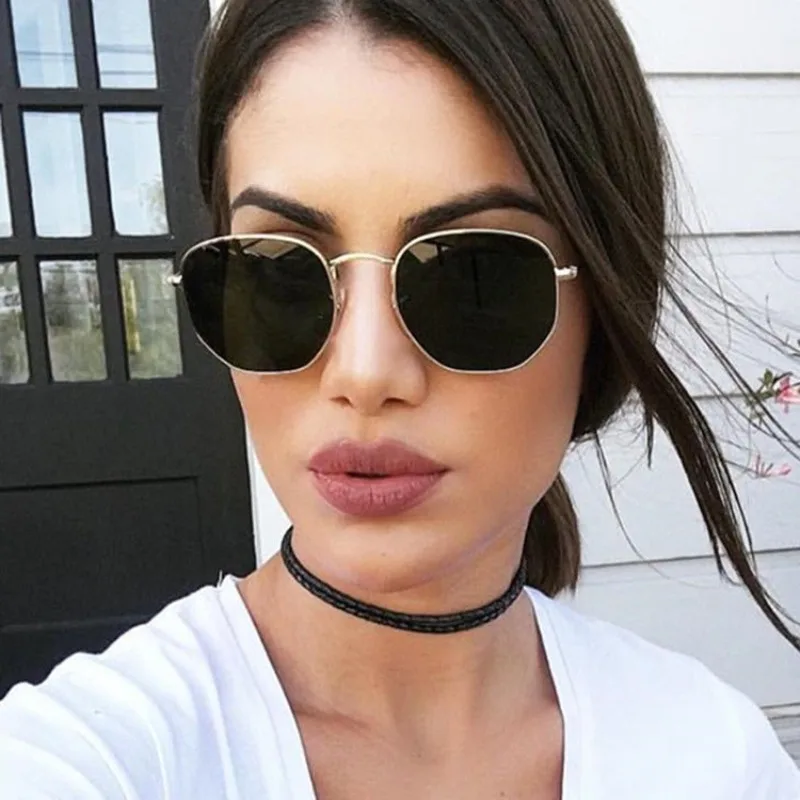 Fashion Small Frame Metal Sunglasses Retro Unisex Classic Luxury Glasses Trendy Versatile Sunscreen Lightweight Frame Eyewear